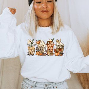 HP Wizard Fall Drinks Unisex Graphic Crew Neck Long Sleeve T-shirt